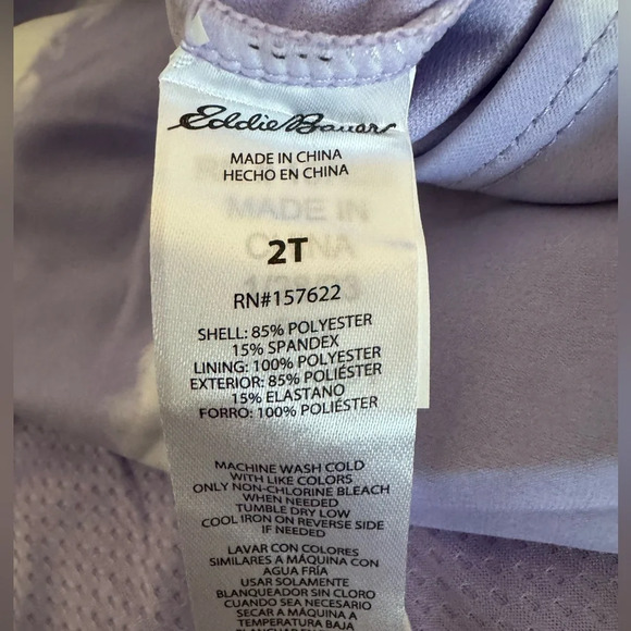 Eddie Bauer One Piece Swim Suit With Cover Up Girls Size 2T NWT - Picture 7 of 9
